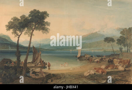 Joseph Mallord William Turner - Genfer See und Mont Blanc- Stockfoto