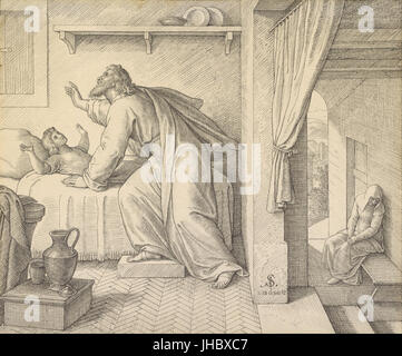 Julius Schnorr von Carolsfeld (Deutsch - Elijah Revives der Sohn der Witwe von Sarepta- Stockfoto