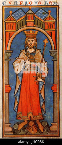 Konrad III Miniatur 13 Halbmonatsschrift Stockfoto