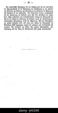 Manifest der Kommunistischen Partei (Marx) 013 Stockfoto