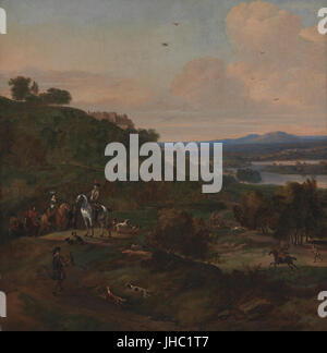 Jan Wyck - Heron Hawking unter Stirling Castle- Stockfoto