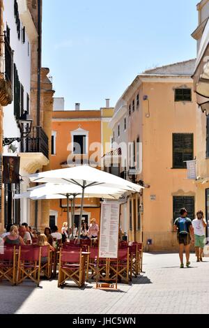 Ciutadella Straße Szene Menorca Menorca Stockfoto