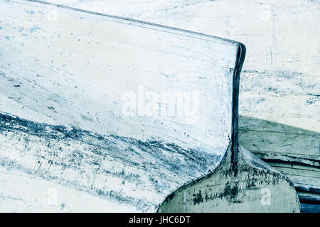 Abstrakte, alten, hölzernen Kiel eines Bootes auf den Kopf gestellt. Textur-Hintergrundbild. Stockfoto