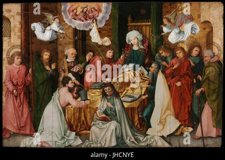 Hans Holbein der ältere - die Dormition der Jungfrau- Stockfoto