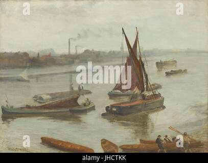 James McNeill Whistler - Grau und Silber-alte Battersea Reach- Stockfoto