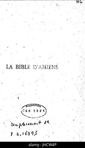 John Ruskin - La Bible Amiens - 003 Stockfoto