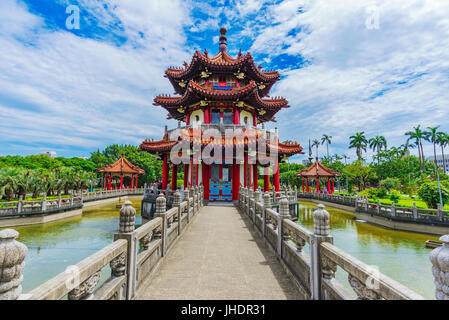 Traditionelle chinesische Pagode in 228 Friedenspark der Gedenkstätte Stockfoto