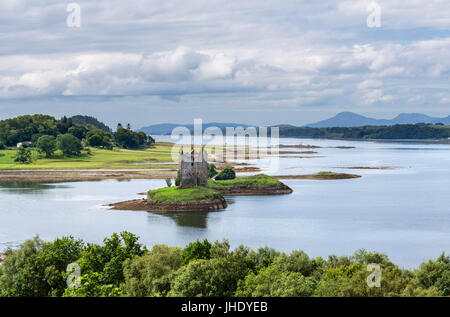 Castle Stalker, Loch Laich, Port Appin, Argyll and Bute, Scotland, UK. Schottische Landschaft / Landschaften Stockfoto