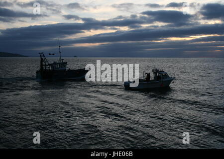 UK-Angeln, britischen Fischerei, UK Angelboote/Fischerboote, britische Fischerboote, Angeln UK, Angeln Großbritannien, Angeln, Boote, Fischerboote, Trawler, Stockfoto