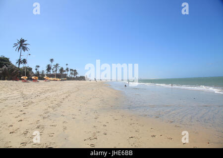 Menschen, Cumbuco Strand, Hauptstadt, Fortaleza, Ceará, Brasilien. Stockfoto