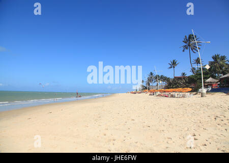 Menschen, Cumbuco Strand, Hauptstadt, Fortaleza, Ceará, Brasilien. Stockfoto