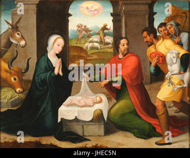 Juan Correa de Vivar - Anbetung der Hirten- Stockfoto