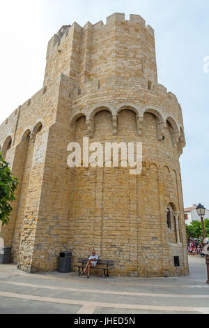 Kirche Notre Dame De La Mer in Saintes-Maries-de-la.Mer, Camargue, Frankreich Stockfoto