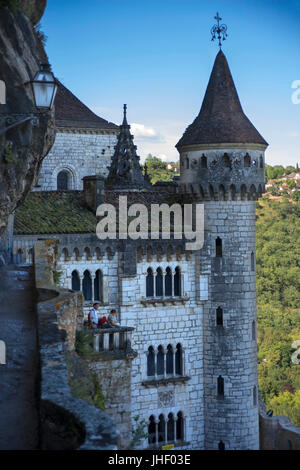 Heiligtum von Rocamadour, viel Abteilung, Midi-Pyrenäen, Frankreich. Naturparks der Region Quercy Causses Stockfoto