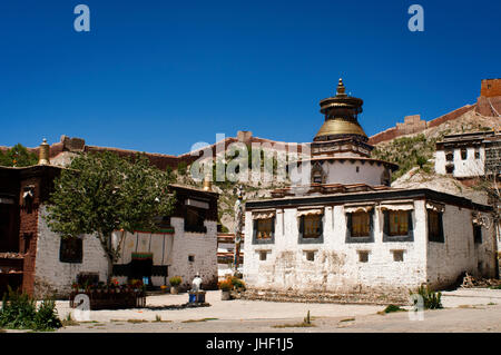 Kumbum Stupa und das Kloster Paelkhor, Pelkhor Chode, Gyangze, Tibet, China, Asien Stockfoto