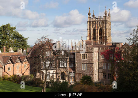 Great Malvern Priory und Abbey Hotel, Great Malvern, Worcestershire, England, Vereinigtes Königreich, Europa Stockfoto