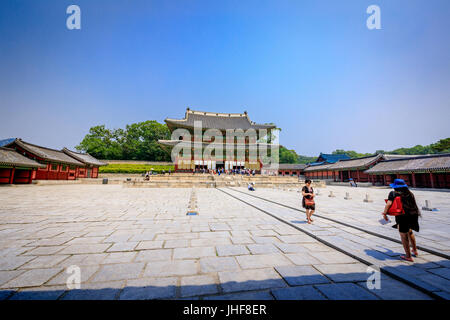 Changdeokgung Palace am 17. Juni 2017 in Stadt Seoul, Südkorea - Tourenziel Stockfoto