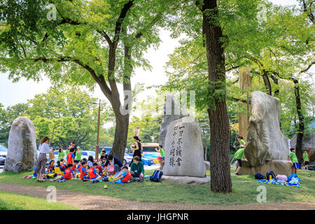 Park der Patrioten Ahn Jung Geun Memorial Hall am 20. Juni 2017 in Namsan Park, Seoul, Korea - Tourenziel Stockfoto