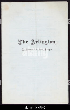 Abendessen (Besitz) THE ARLINGTON (at) (HOTEL) (NYPL Hades-269463-477035) Stockfoto