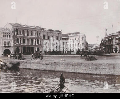 KITLV - 50209 - Lambert & Co., G.R - Singapur - Finlayson Green mit dem Amt des Dutch East India Commercial Bank, der Straits Times und die königlichen Packet Company in Singapur - um 1900 Stockfoto