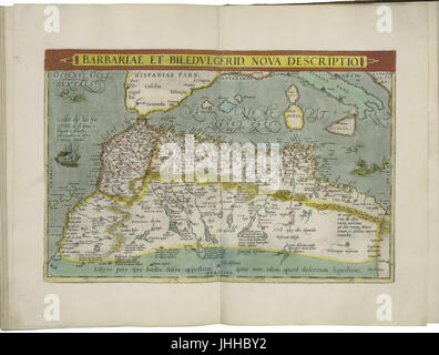 Karte von Barbary von Abraham Ortelius Stockfoto