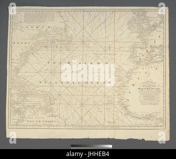 Ein neues und genaue Diagramm des weiten Atlantik oder westlichen Ozean (NYPL b13868971-484210) Stockfoto