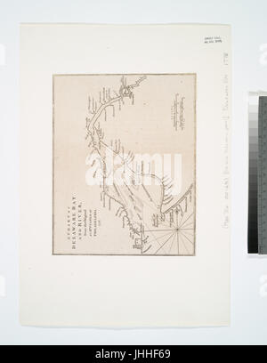 Ein Diagramm der Delaware Bay und Fluss - enthält eine vollständige und genaue Beschreibung der Küsten, Buchten, Häfen, Sondierungen, Untiefen, Sand und Lager der beträchtlichsten Land Noten & c. & c (NYPL b15328017-433943) Stockfoto