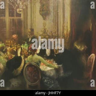Gaston La Touche 1854-1913 - Souper Pozdni vecere Stockfoto