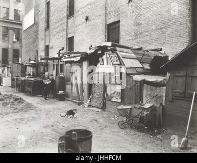 Arbeitslose und Hütten, West Houston - Mercer St., Manhattan (NYPL b13668355-482854) Stockfoto