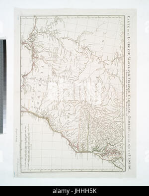 Carte De La Louisiane, Maryland, Virginie, Caroline, Georgie, Avec Une Partie De La Floride (NYPL b15376690-489829) Stockfoto