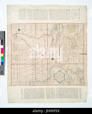 Ein neu und korrekte Diagramm von den westlichen und südlichen Ozeans - deutete die Variationen des Kompasses nach den neuesten und besten Beobachtungen (NYPL b15317633-434474) Stockfoto