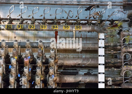 Detail der Vorderseite des Reaktors, The B Reaktor Hanford, nahe Richland, Washington Stockfoto