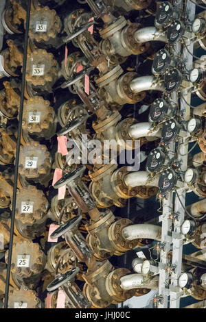 Detail der Vorderseite des Reaktors, The B Reaktor Hanford, nahe Richland, Washington Stockfoto