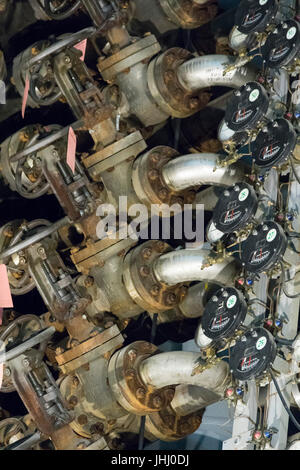 Detail der Vorderseite des Reaktors, The B Reaktor Hanford, nahe Richland, Washington Stockfoto