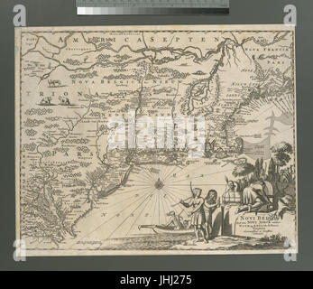 Novi Belgii, Quod Nunc Novi Jorck Vocatur q(ue) Novae Angliae & Partis Virginiae - Accuratissima et Novissima Delineatio (NYPL b15029289-433964) Stockfoto
