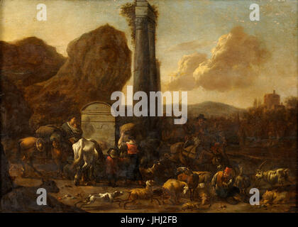 Jan Frans Soolmaker Auswanderung Und kann eine Einem Brunnen Stockfoto