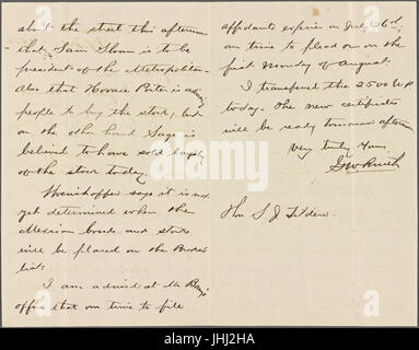 Korrespondenz mit Tilden (NYPL b11652246-2053065) Stockfoto