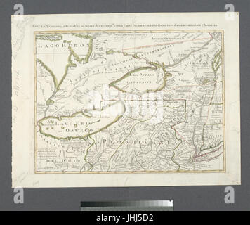 La Pensilvania, la Nuova York, il Jersey Settentrio (Na) le-Con la Parte Occidentale del Connecticut, Massachusset-s-Bucht e l'Irochesia (NYPL b14870337-433903) Stockfoto