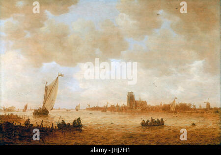 Jan Josefsz. Van Goyen - Ansicht von Dordrecht mit Grote Kirk über die Maas- Stockfoto