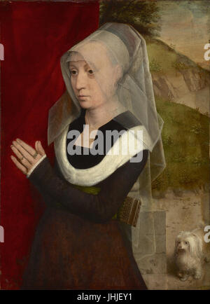 Hans Memling - Porträt einer Frau beim Gebet (c.1480) Stockfoto