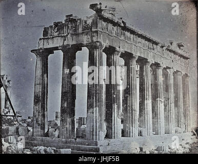 Joseph-Philibert Girault de Prangey (Französisch - Fassade und Norden Kolonnade des Parthenon auf der Akropolis, Athen- Stockfoto