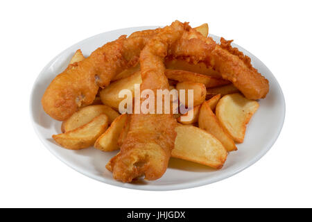 Panierter Fisch Nugget Stockfoto