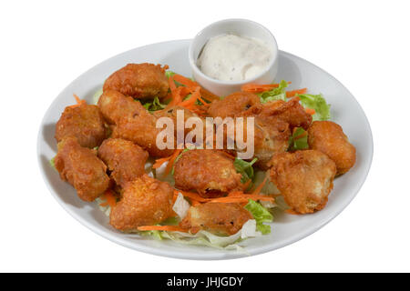 Panierter Fisch Nugget Stockfoto