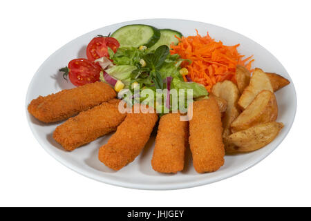 Panierter Fisch Nugget Stockfoto