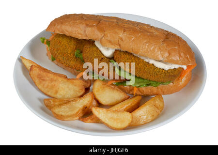 Panierter Fisch Nugget Stockfoto