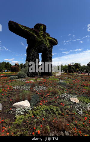 MosaïCanada 150 ist eine gärtnerische Veranstaltung in Gatineau QC Kanada zum 150. Jubiläum der Eidgenossenschaft zu feiern. Stockfoto