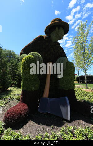 MosaïCanada 150 ist eine gärtnerische Veranstaltung in Gatineau QC Kanada zum 150. Jubiläum der Eidgenossenschaft zu feiern. Stockfoto