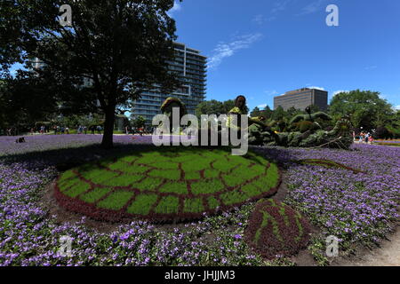 MosaïCanada 150 ist eine gärtnerische Veranstaltung in Gatineau QC Kanada zum 150. Jubiläum der Eidgenossenschaft zu feiern. Stockfoto