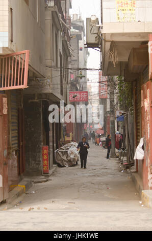 Xi ' an, China - 19 Oktober 2015: alte Gasse in Dowtown XI. Stockfoto