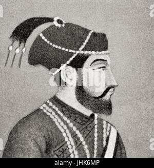 Mirza Shahabuddin Baig Muhammad Khan Shah Jahan, 1592 – 1666.  Fünfte Mughal Kaiser, 1628 bis 1658.  Hutchinson Geschichte der Nationen veröffentlichte 1915. Stockfoto